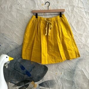 Anthropologie Odille Mustard/Gold Skirt M